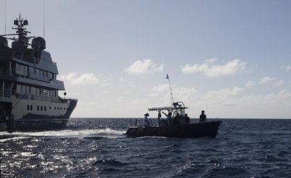 The team during a visit to the Great Barrier Reef.